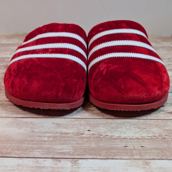 ADIDAS Adimule Slide Red Velvet Men's Size 11 Slippers Indoor / Outdoor Shoes - Picture 6 of 15